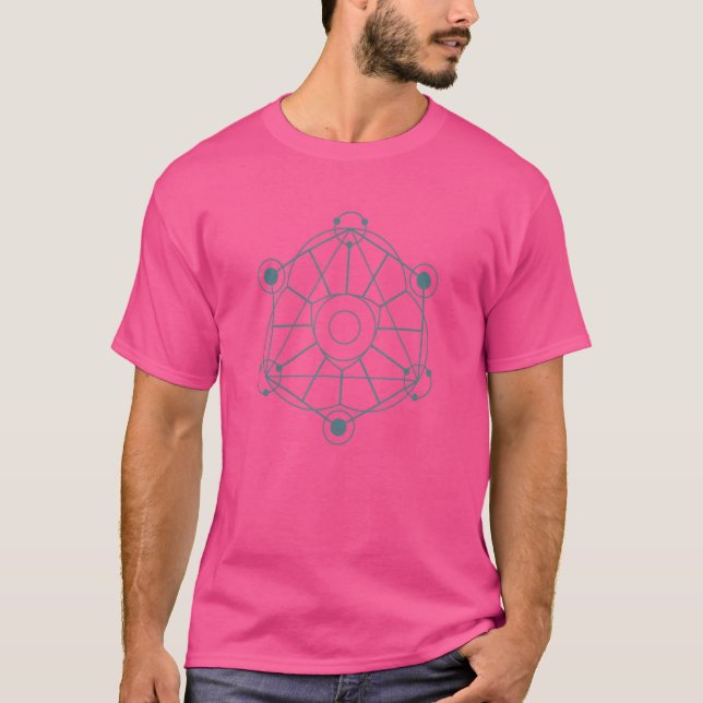 Sacred Geometry Fraktal Patternsart Gutes Leben Ma T-Shirt (Vorderseite)