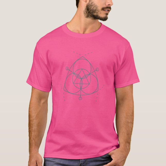 Sacred Geometry Fraktal Patternsart Gutes Leben Ma T-Shirt (Vorderseite)