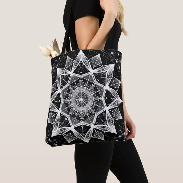 Sacred Geometry Gemustert Tote Bag (Von Nahem)