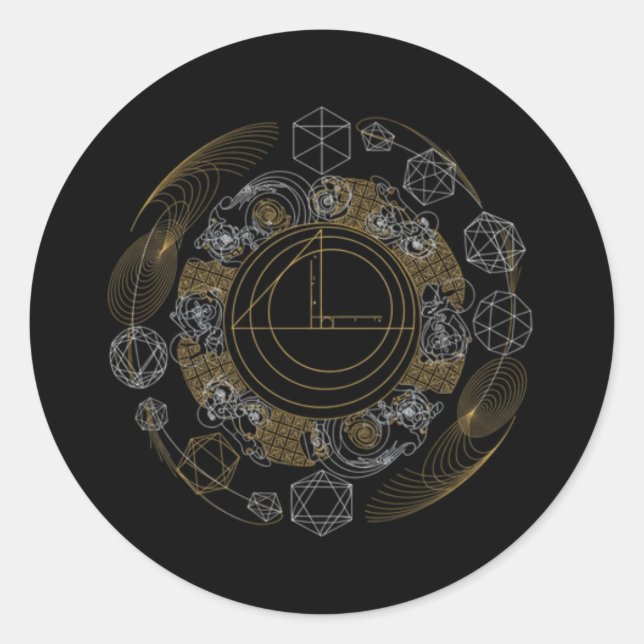 Sacred Geometry Golden Ratio Sticker | Mystic Math (Vorderseite)