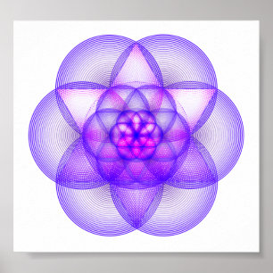 Sacred Geometry Mandala - Das Genesis-Muster Poster
