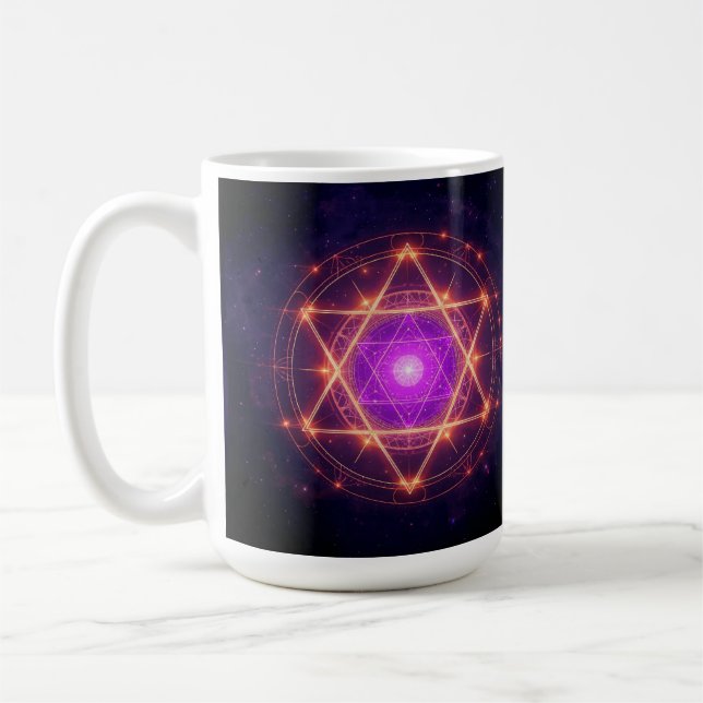 Sacred Geometry Mandala – Light Within the Cosmos Kaffeetasse (Links)