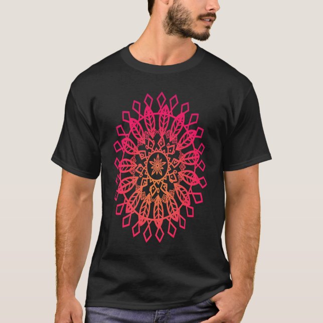 Sacred Geometry Mandala  Spiritual Graphic T-Shirt (Vorderseite)