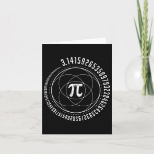 Sacred Geometry Pi Math Science Stem 3.14 Pi Tag 3 Karte