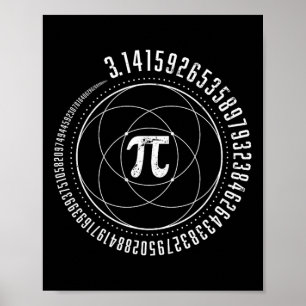 Sacred Geometry Pi Math Science Stem 3.14 Pi Tag 3 Poster