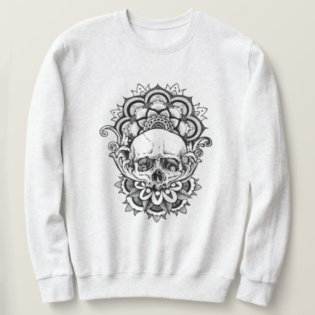 Sacred Geometry Skull Sweatshirt (Design vorne)