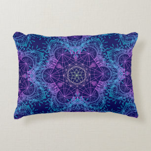 Sacred Geometry Symbols in Mandala nahtlos patter Dekokissen