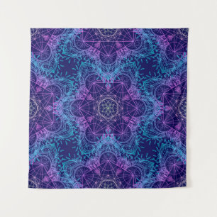Sacred Geometry Symbols in Mandala nahtlos patter Wandteppich