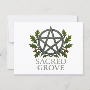 Sacred Grove Pentagram Wiccan Postkarte