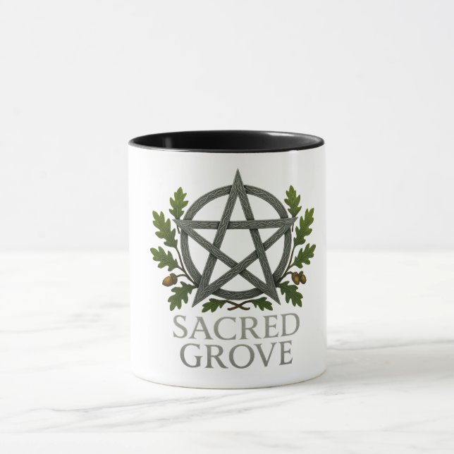 Sacred Grove Pentagram Wiccan Tasse (Zentrum)