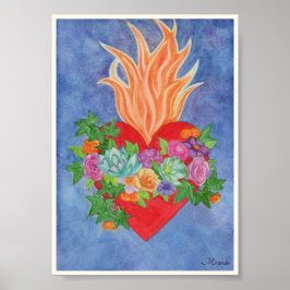 Sacred Heart Art Print, geeignet für Framing Miran Poster