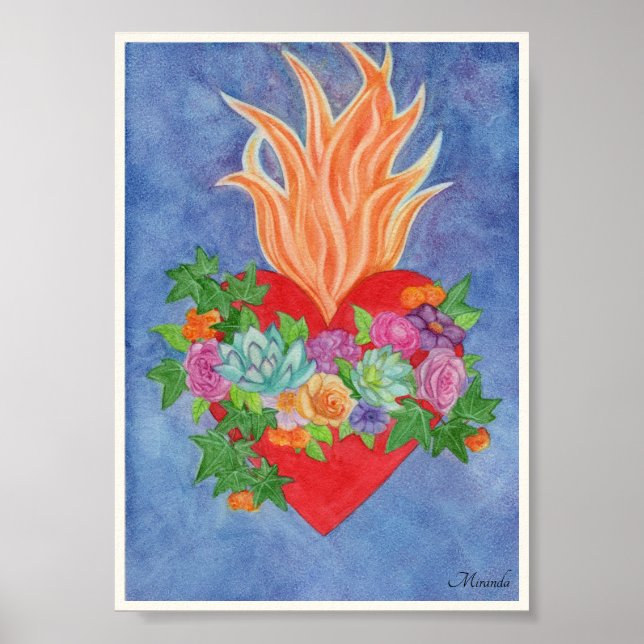 Sacred Heart Art Print, geeignet für Framing Miran Poster (Vorne)