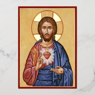 Sacred Heart Folien Feiertagskarte