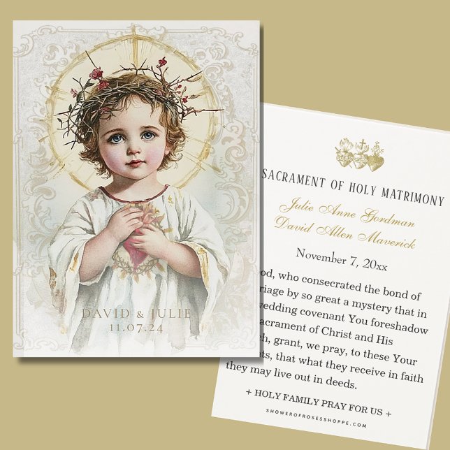 Sacred Heart Jesus Wedding Prayer Card (Von Creator hochgeladen)