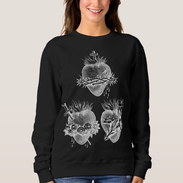 Sacred Heart of Jesus and Immaculate Heart of Mary Sweatshirt (Vorderseite)