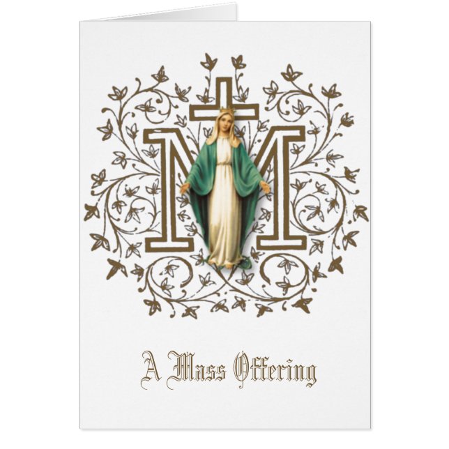 Sacred Heart of Jesus Catholic Mass Offering Card (Vorne)