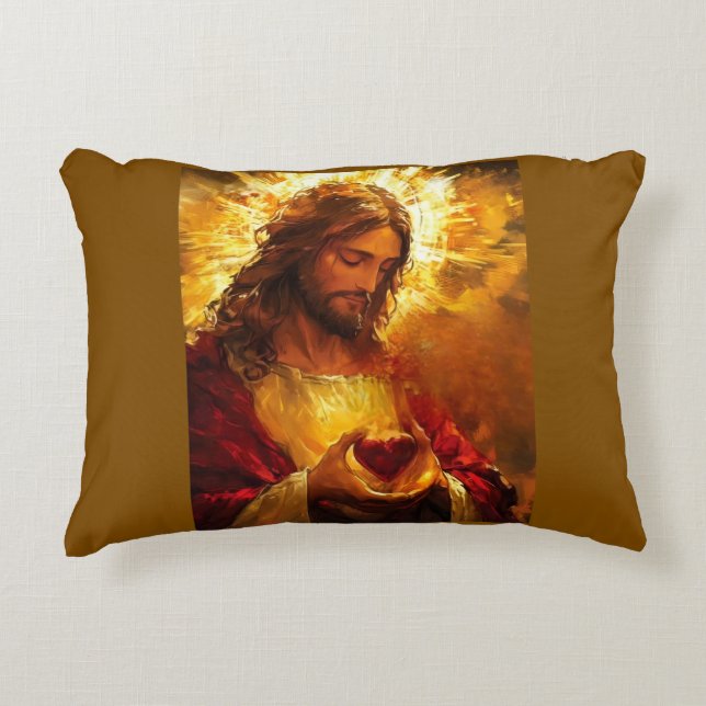 Sacred Heart of Jesus  Dekokissen (Vorderseite)