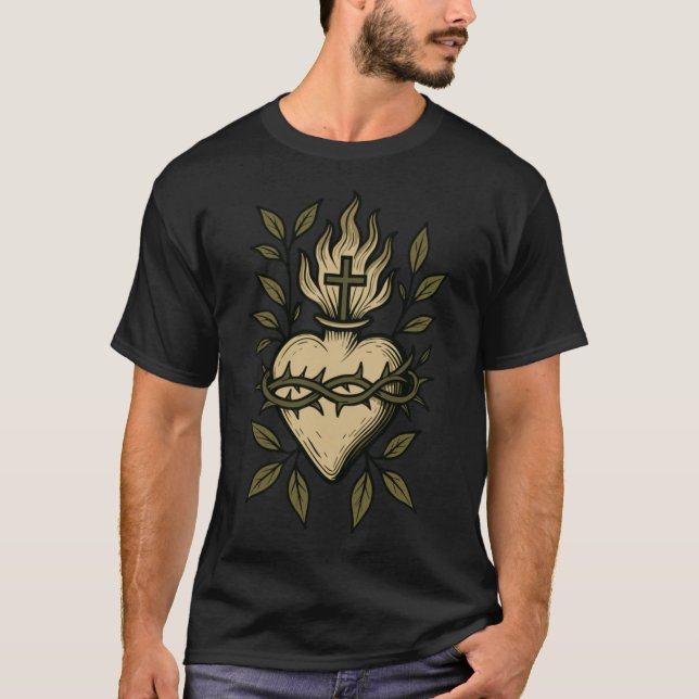 Sacred Heart of Jesus friends retro T-Shirt (Vorderseite)