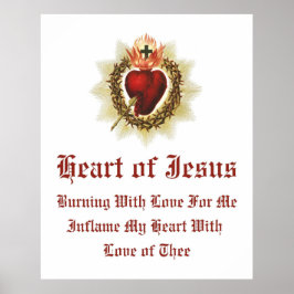 Sacred Heart of Jesus Graphic Poster Print