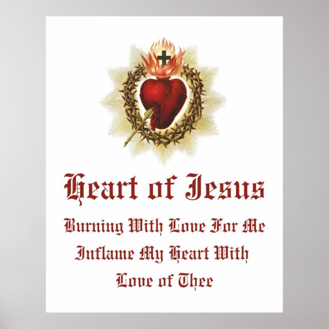 Sacred Heart of Jesus Graphic Poster Print (Vorne)