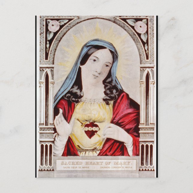 Sacred Heart of Mary Postkarte (Vorderseite)