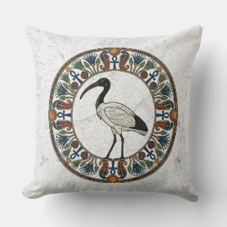 Sacred Ibis of Thoth: God of Wisdom Ancient Egypt Kissen