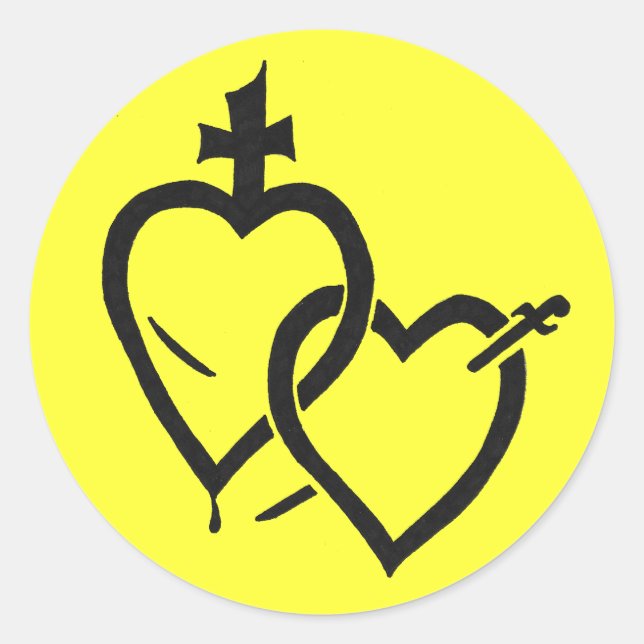Sacred & Immaculate Hearts Stickers (Vorderseite)