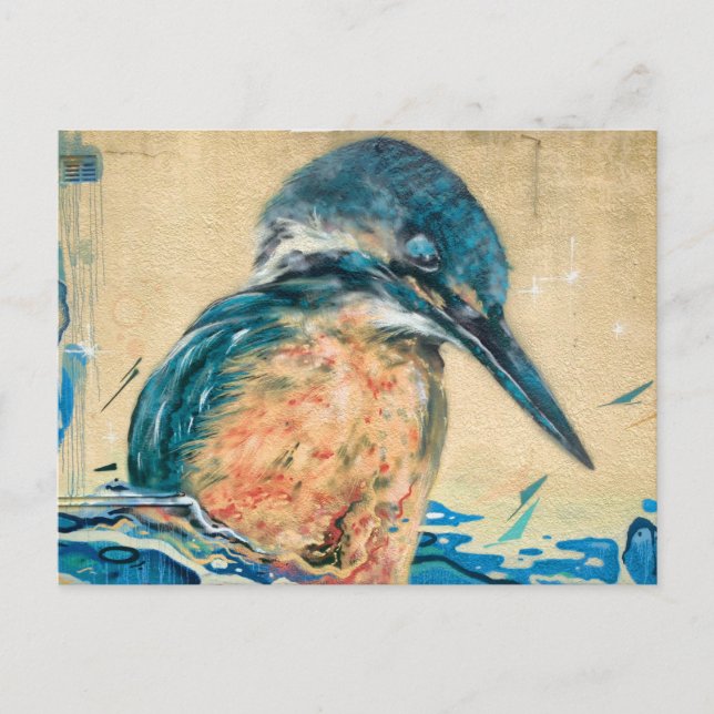Sacred Kingfisher Wall Art Postkarte (Vorderseite)