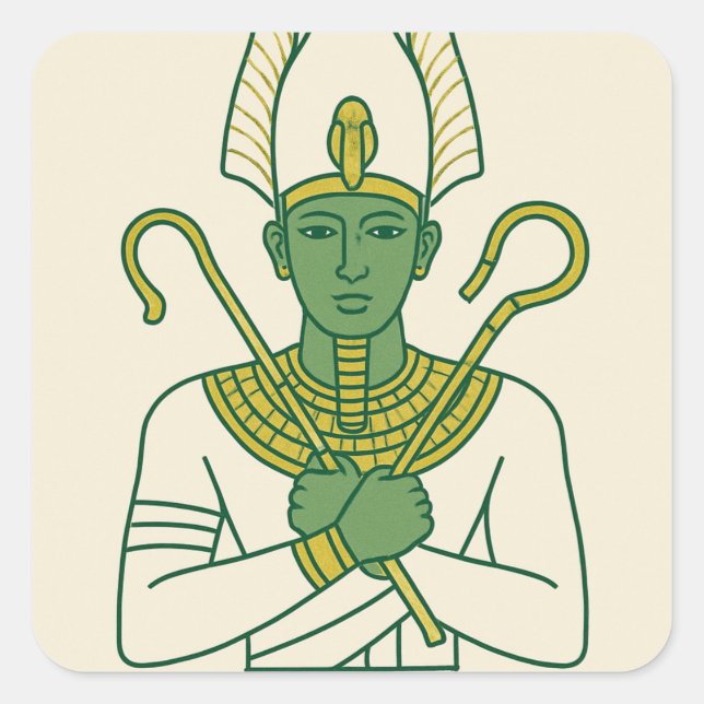 Sacred Osiris Divine Egypvine God Sticker (Vorderseite)