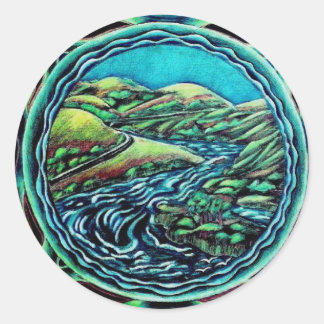 Sacred River Mandala Sticker
