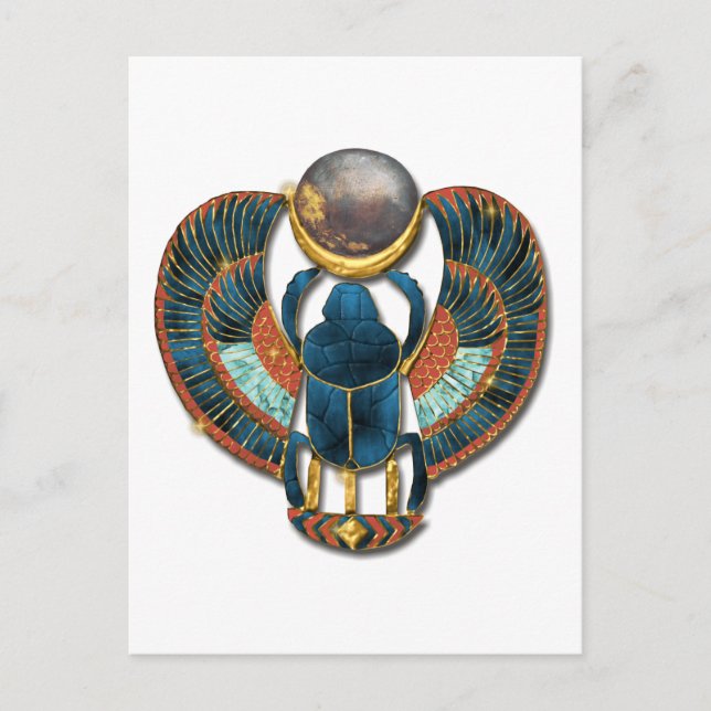 Sacred Scarab of King Tut Postkarte (Vorderseite)