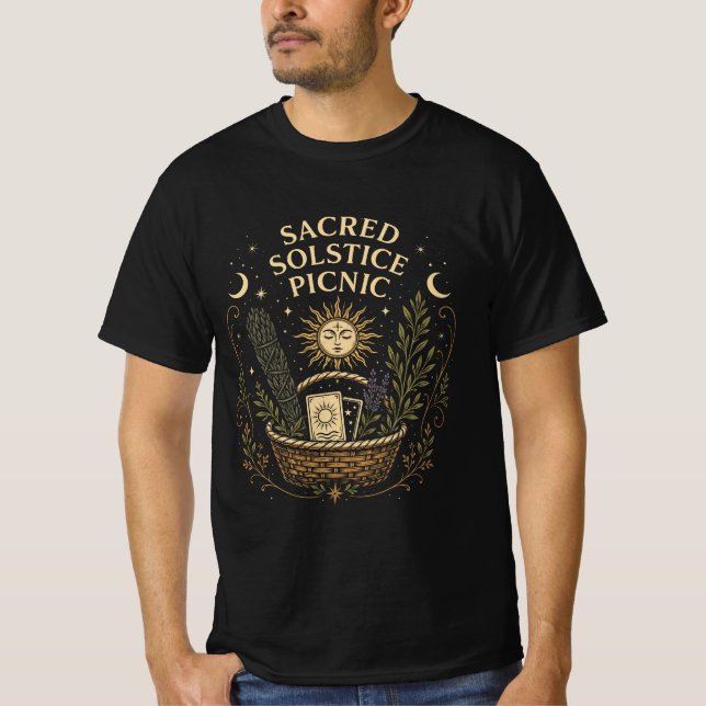 Sacred Solstice Picnic Litha T-Shirt (Vorderseite)