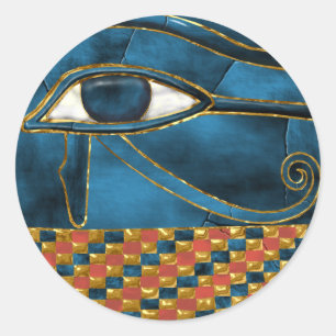 Sacred Wedjat Eye of Horus Runder Aufkleber
