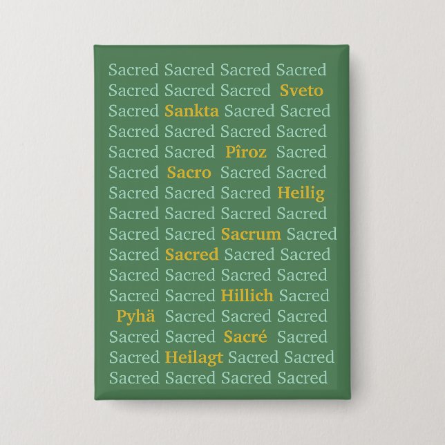 Sacred Words Button (Vorderseite)