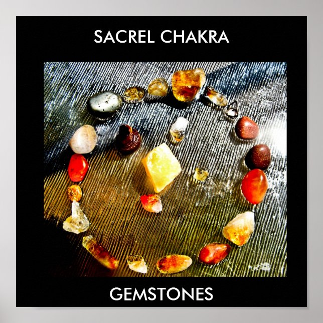 SACREL CHAKRA, GEMSTONES POSTER (Vorne)