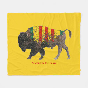 Sacro Buffalo Vietnam Veteran BLANKET Fleecedecke