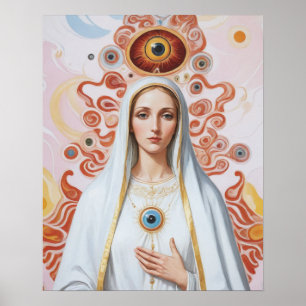 Sacro Evil Eye Schutz Mary Poster