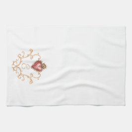 Sacro Heart Baroque Monogram Geschirrtuch