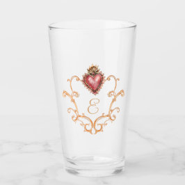 Sacro Heart Baroque Monogram Glas