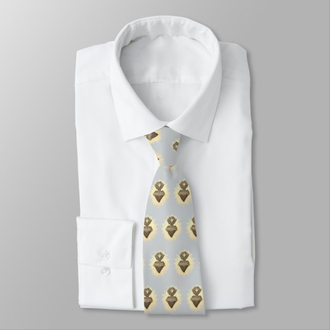 Sacro Heart Necktie Gray mit Sacro Heart Krawatte (Gebunden)