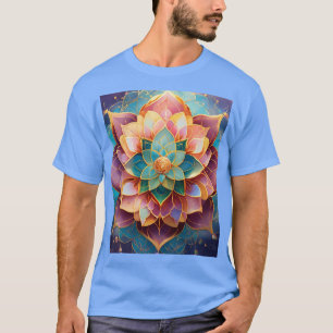 Sacro Lotus und Cosmic DNA Abstrakt Art T - Shirt