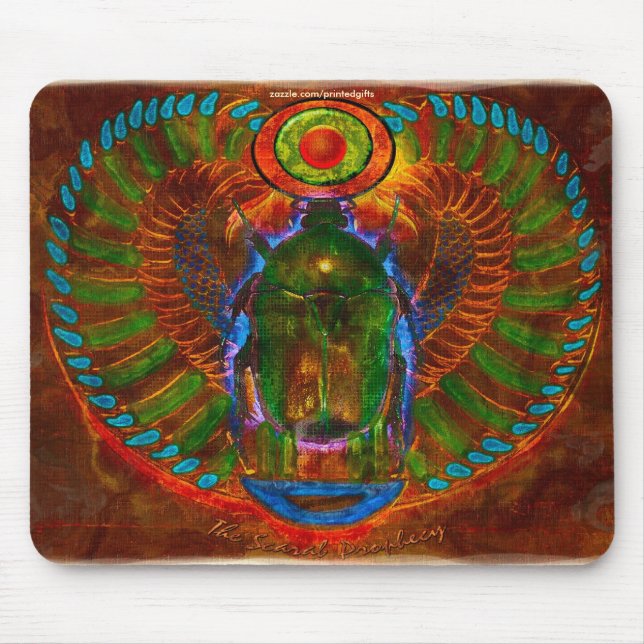 Sacro Scarab Käfer Antike Ägyptische Kunst Mousepa Mousepad (Vorne)