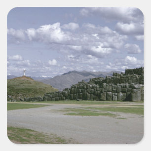 Sacsahuman Inkafestung Quadratischer Aufkleber