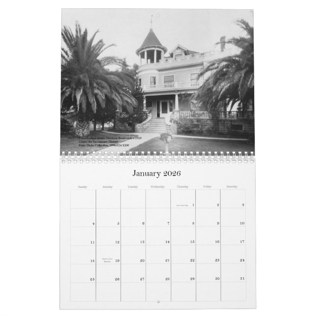 Sactos Elmhurst, Tahoe Park u. Kolonialhöhen Kalender (Jan 2026)