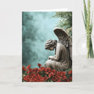 Sad Angel Gkurze Blume Feiertagskarte