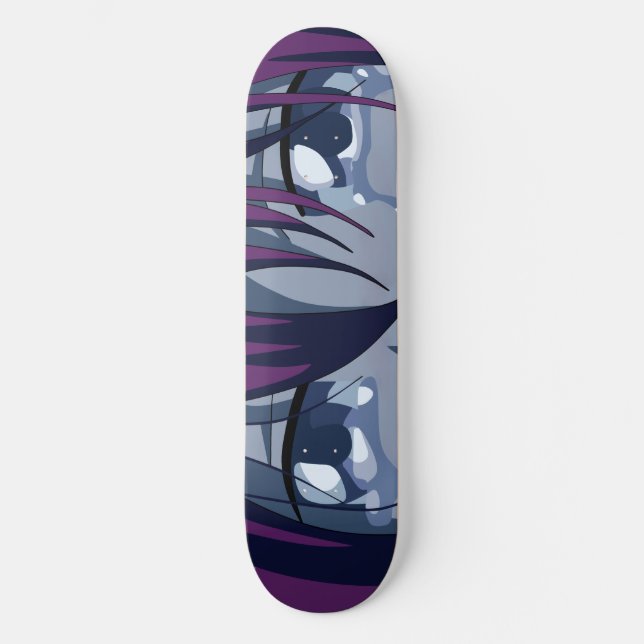 Sad Anime Eyes Skateboard Deck (Vorderseite)