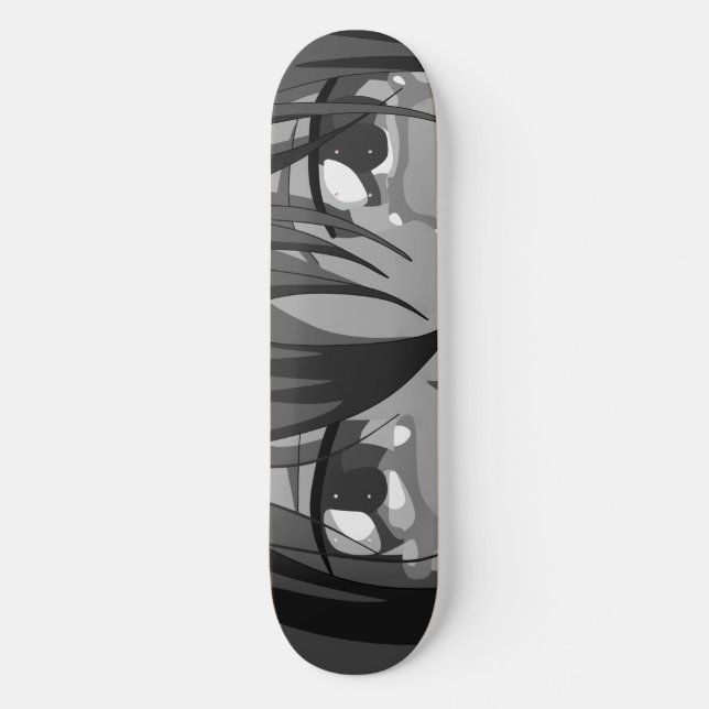 Sad Anime Eyes Skateboard Deck (Vorderseite)