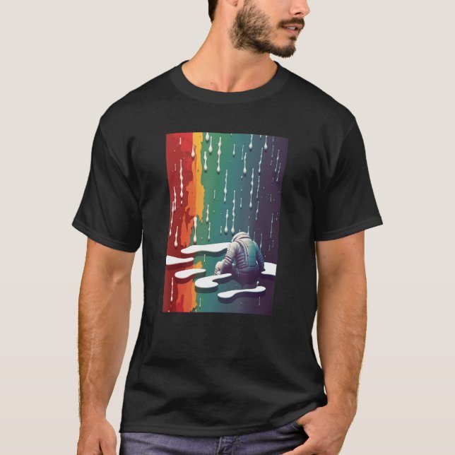 Sad Astronaut Premium Graphic T-Shirts Männer Cool (Vorderseite)