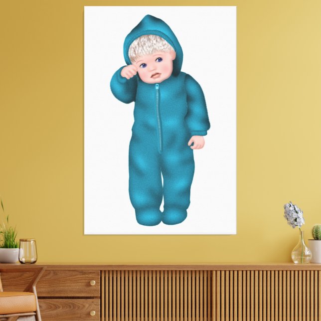 Sad Baby Wall Art Canvas Print Leinwanddruck (Insitu (Wohnzimmer))