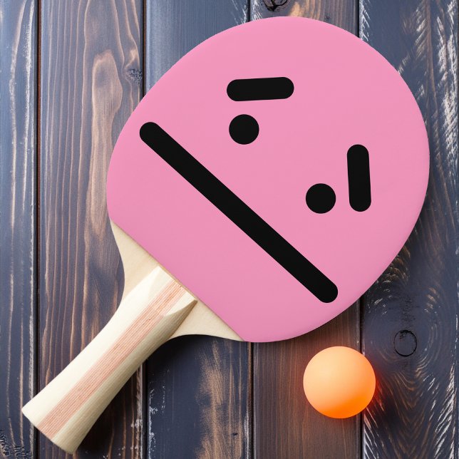 Sad Blank Face Light Pink Ping Pong Paddle Paddel Tischtennis Schläger (Von Creator hochgeladen)